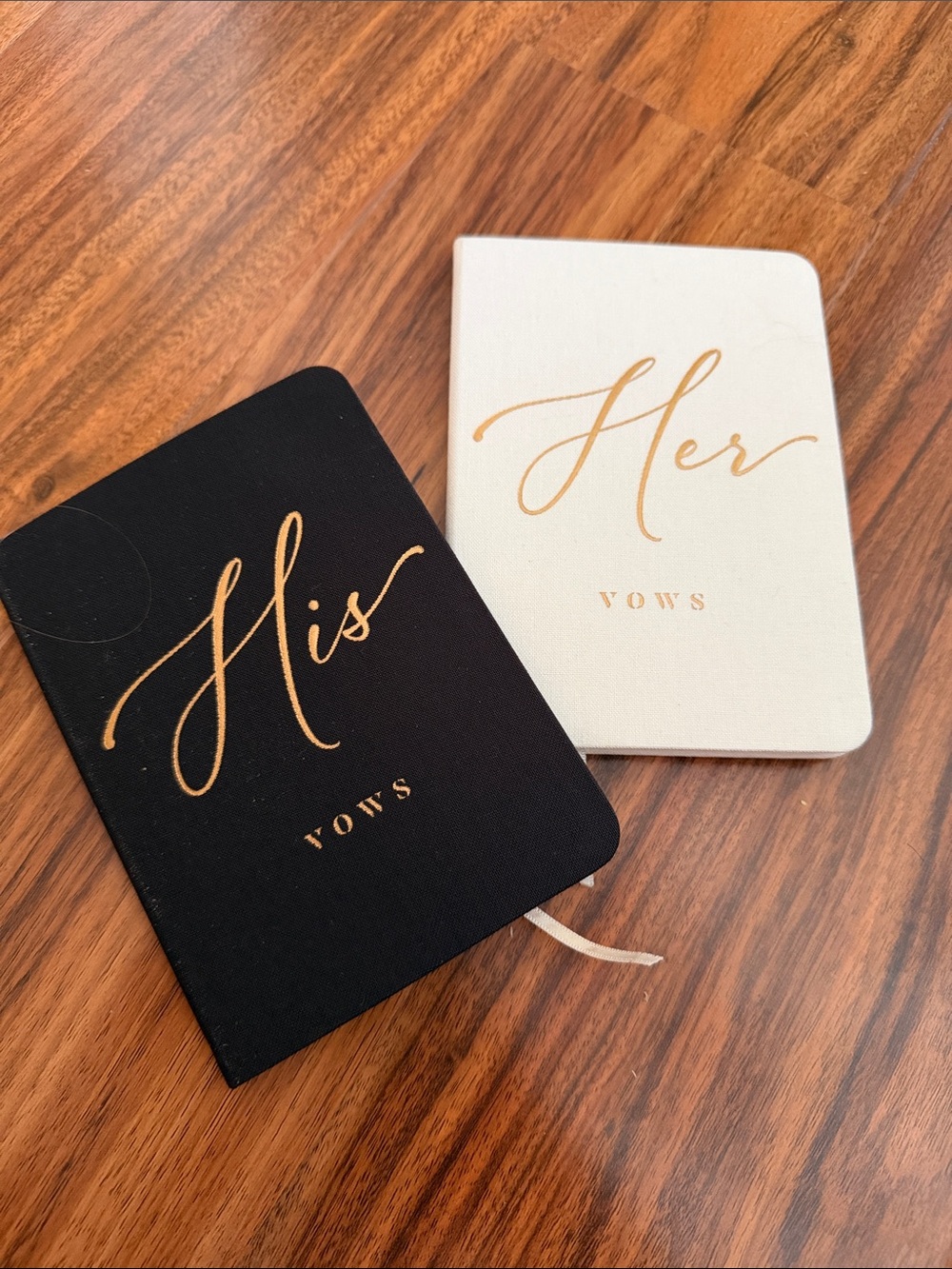 Tesori Black and White "His" and "Her" Vows Notebooks